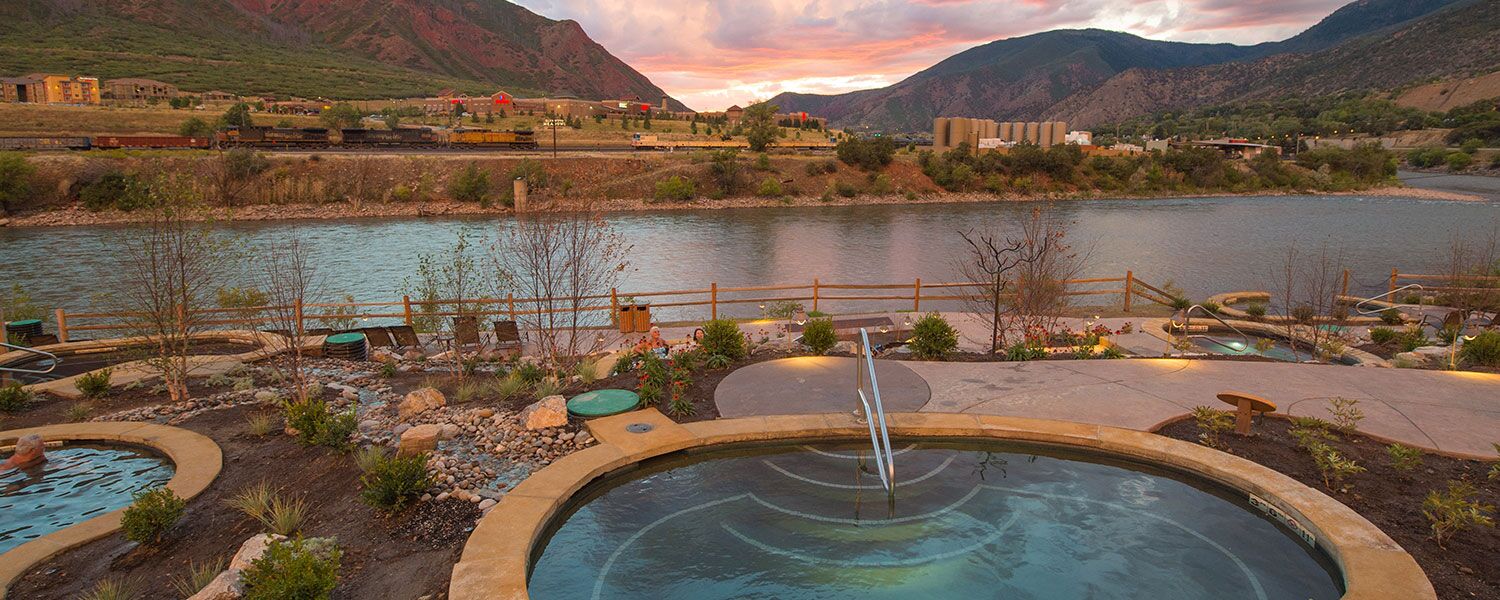 ironwood hot springs during sunset